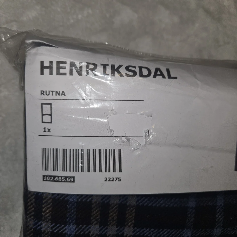 Ikea Henriksdal Slipcover Chair Cover Rutna Plaid Blue